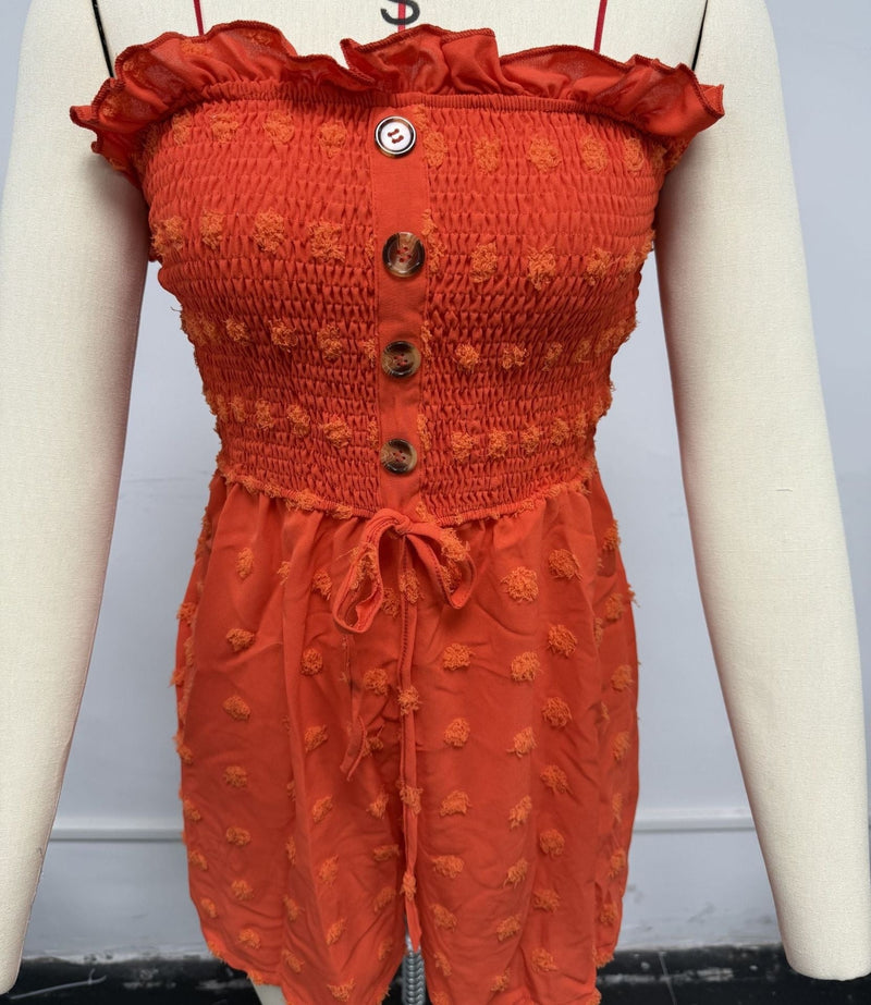 Fashion Solid Color Off-shoulder Women's Jumpsuit