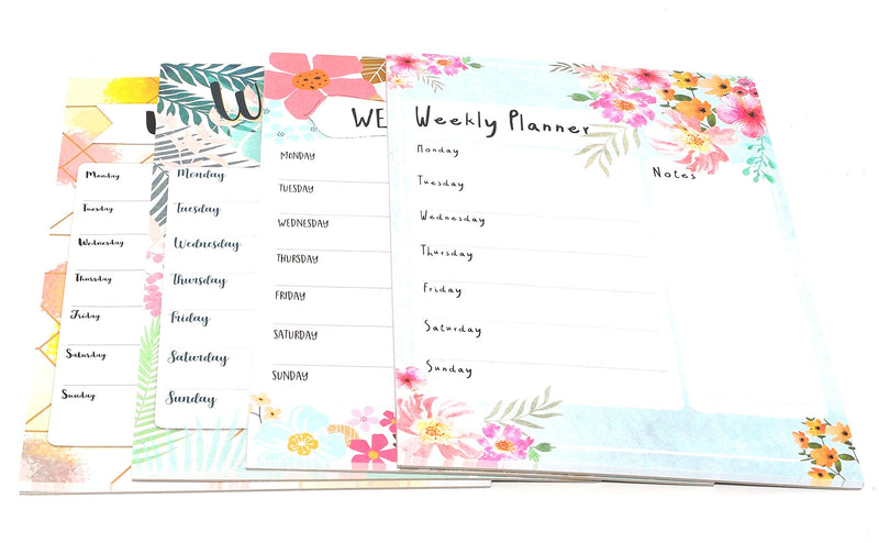 Compact - 1x A4 Flowers Layout Weekly Planner Pad Design at Random
