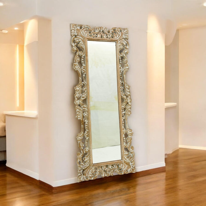 150CM HAND CARVED WOODEN MIRROR