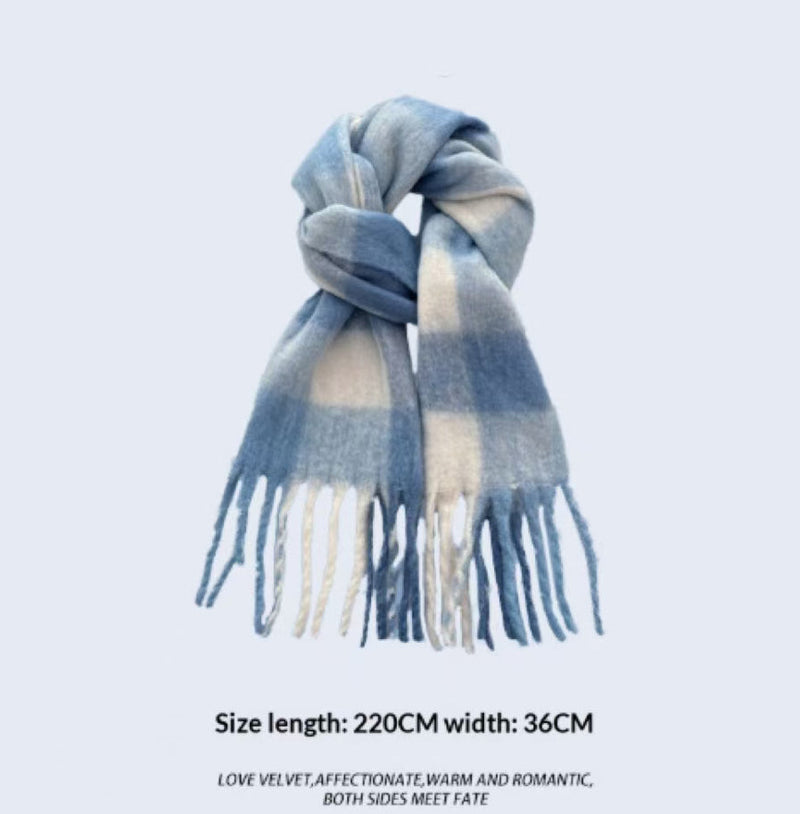Light Blue Atmosphere Scarf For Women