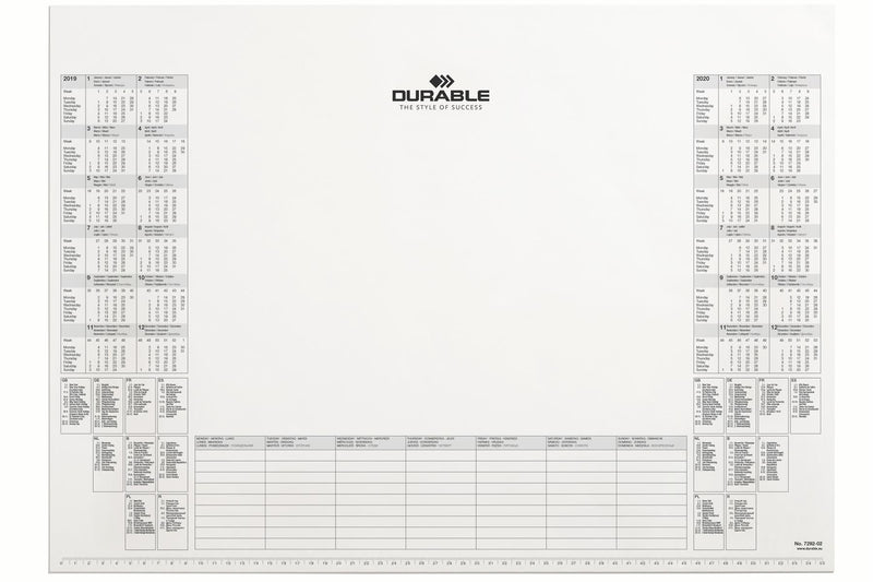 Durable Writing Quality Calendar Refill Pads for Desk Mats | 25 Sheets | 57x41cm