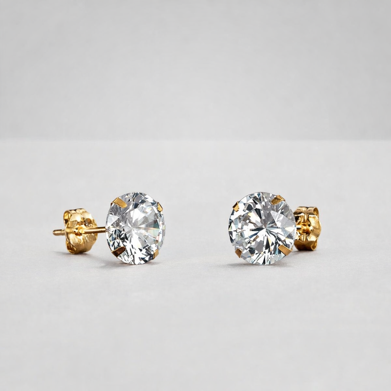 Classic Cubic Zirconia Stud Earrings