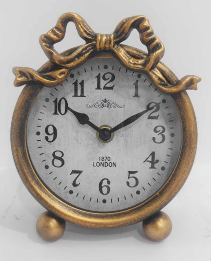 AcaciaHome Durable Table Clock, Art Deco Design, Elegant Home or Office Decor for Living Room, Hallway, Dining Room