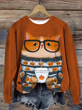 Women's Long-sleeve T-shirt With 3D Print