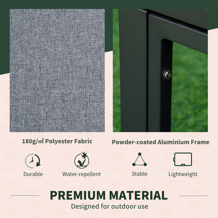 Daybed 6 Piece Sectional Sofa Set, & Coffee Table, Footstool & Cushions, Grey