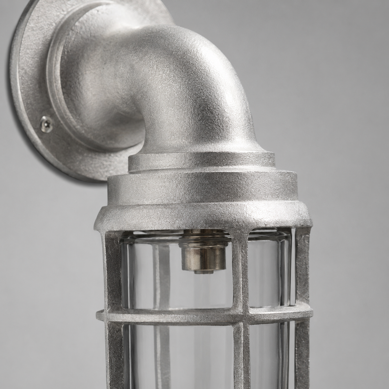 Beachamwell ~ Raw Cast Bulkhead Outdoor & Bathroom Sconce Wall Light ~ 10.5 Inch