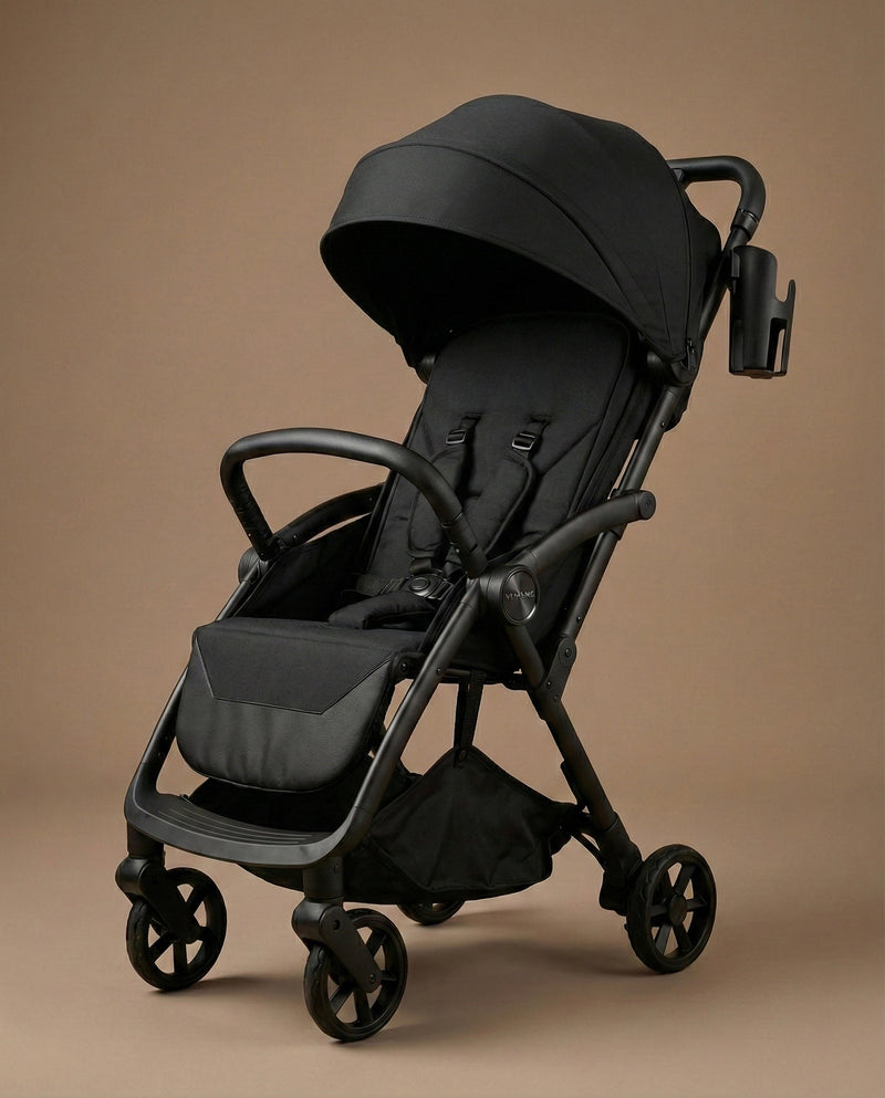 Venture Avio Compact Travel Baby Stroller - Black