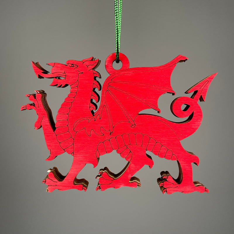 Welsh Dragon Bauble - Handmade Ornament