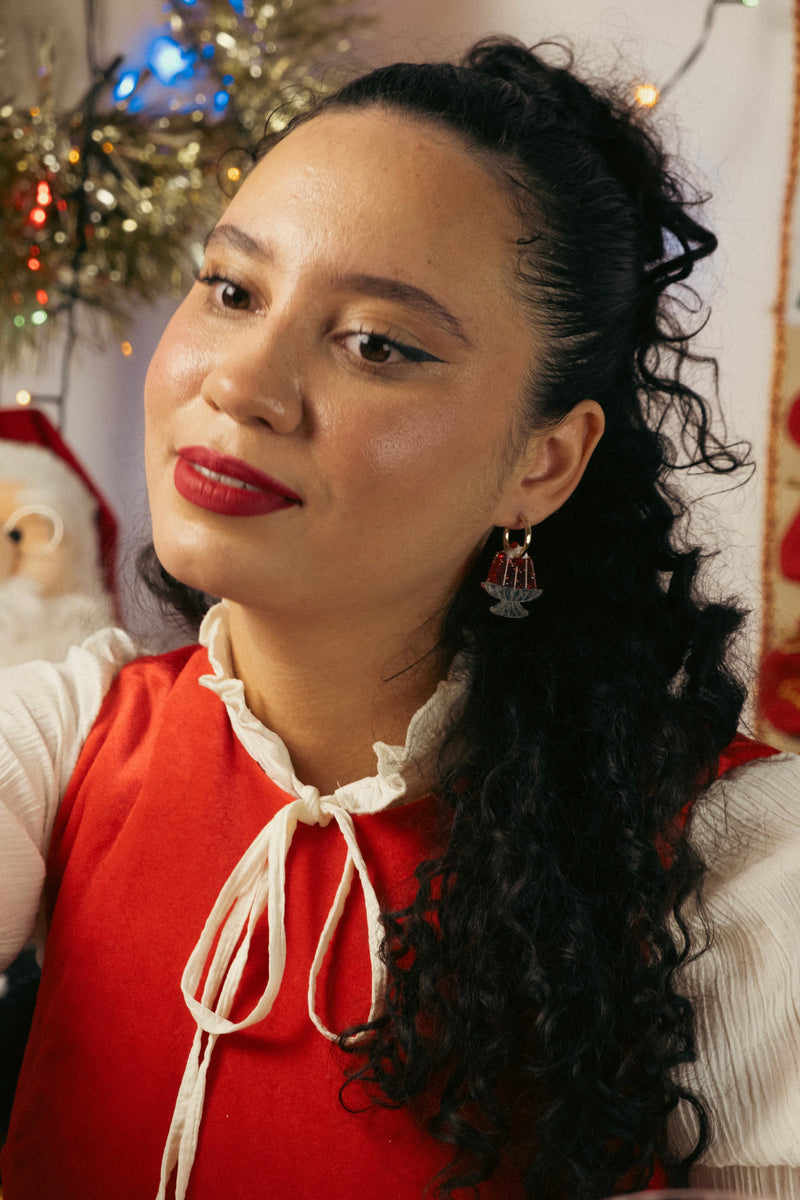 Strawberry Jelly Hoop Earrings