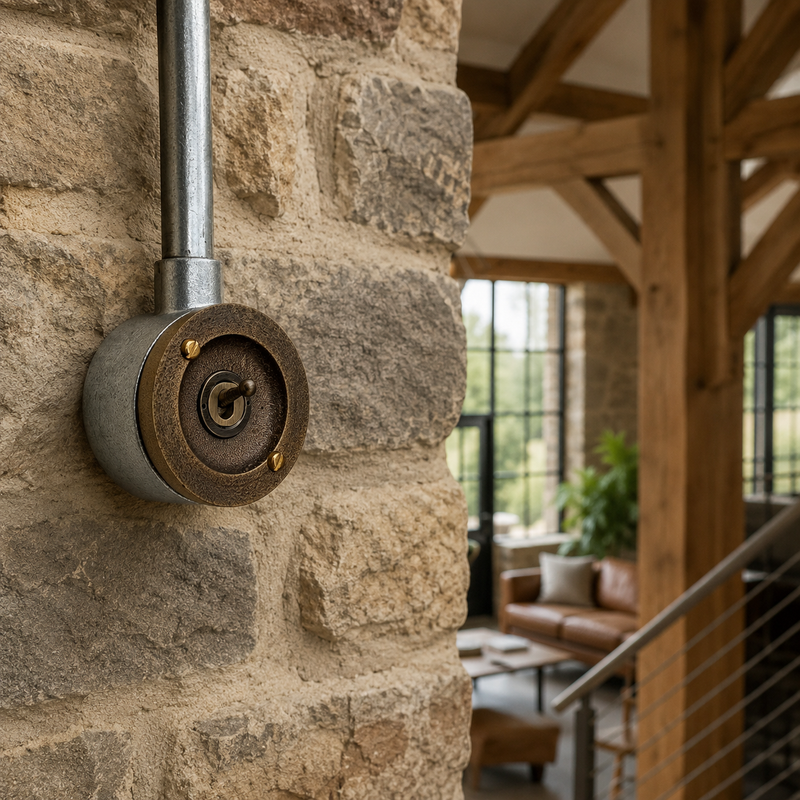Single Gang Bronze Conduit Metal Light Switch Industrial