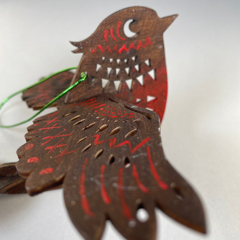 Christmas Bird Bauble - Handmade Ornament