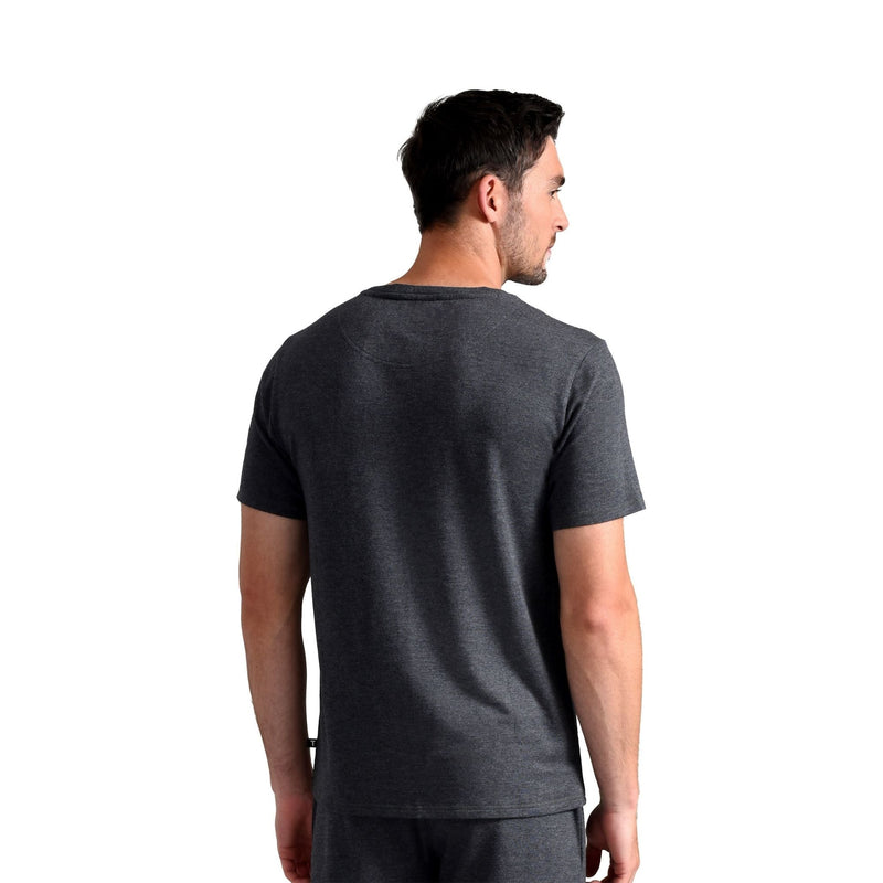 Mens Short Sleeve Luxury Pyjama Top Loungewear T-Shirt