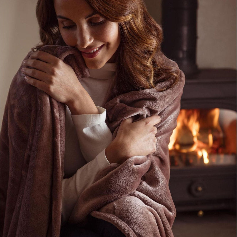 Extra Soft Warm Large Luxury Thermal Fleece Throw Blanket - 180 x 200 cm