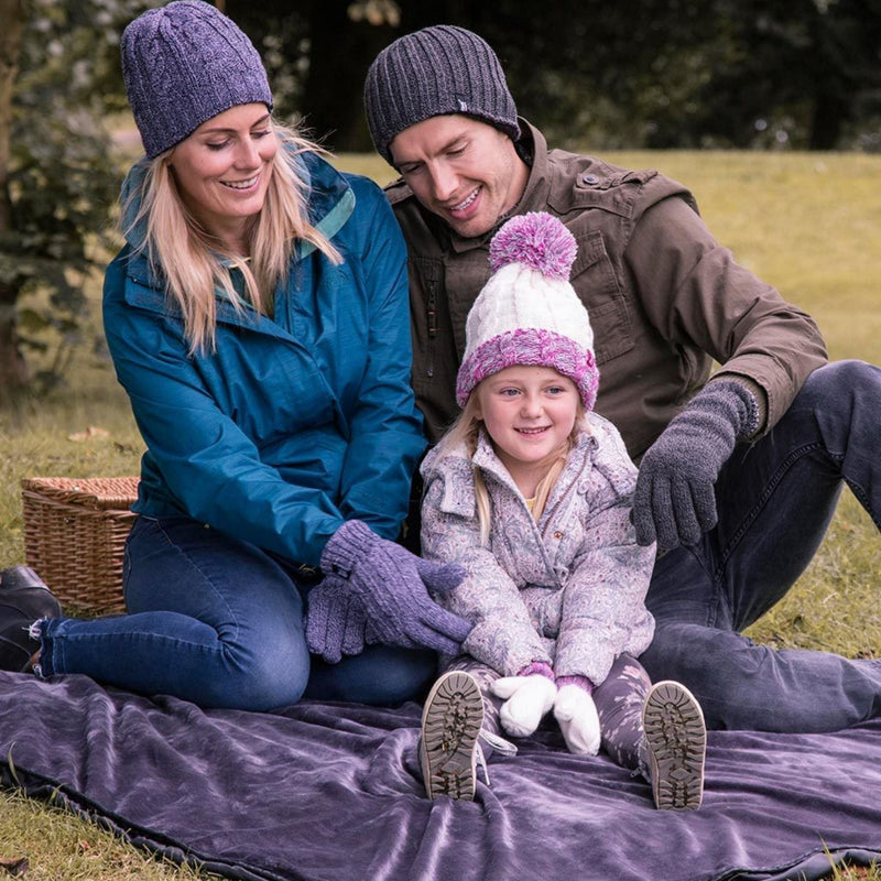 Soft Fleece Outdoor Camping Picnic Blanket with Waterproof Backing in Bag