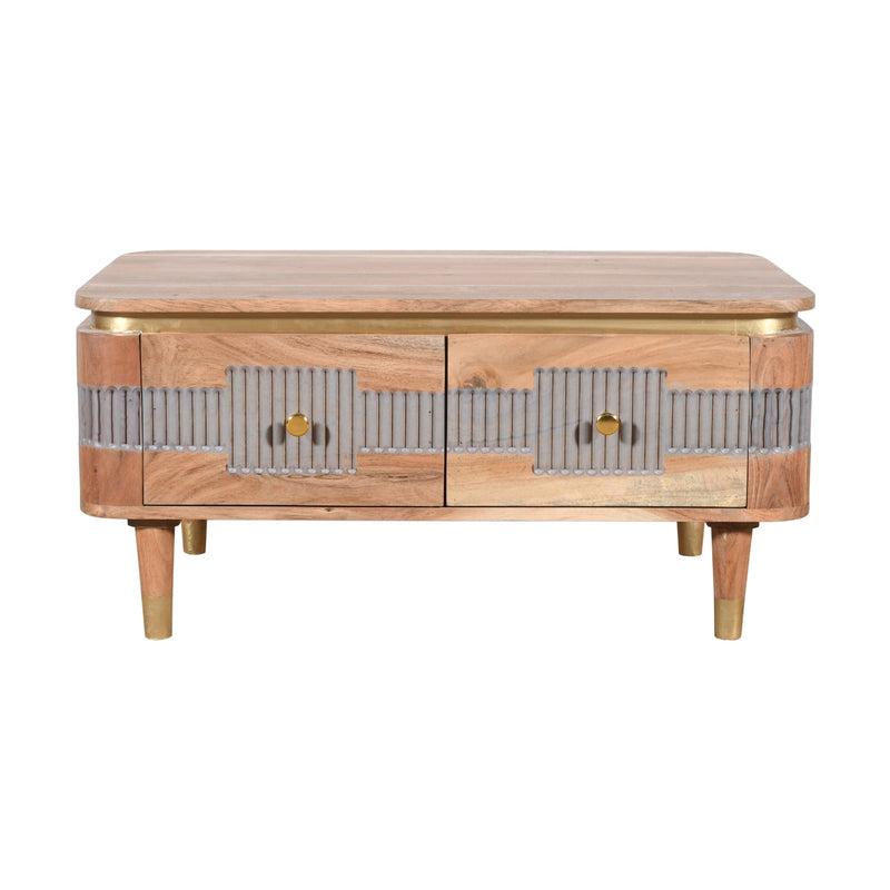 Berkley Acacia Wood 2 Drawers Coffee Table
