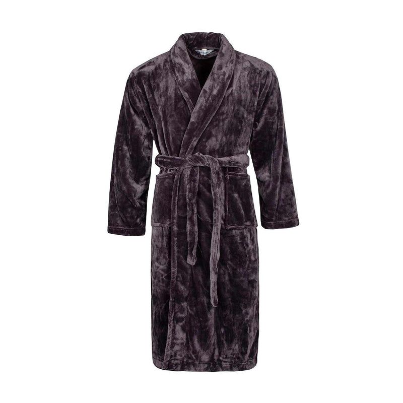 Mens Soft Fleece Warm Bathrobe Dressing Gown for Winter