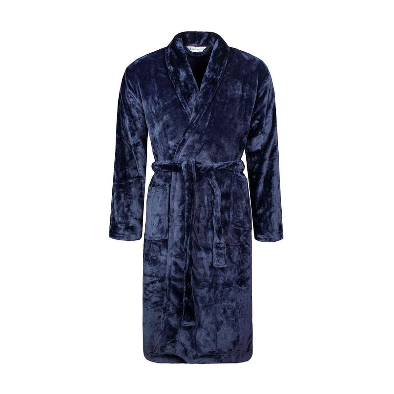 Mens Soft Fleece Warm Bathrobe Dressing Gown for Winter