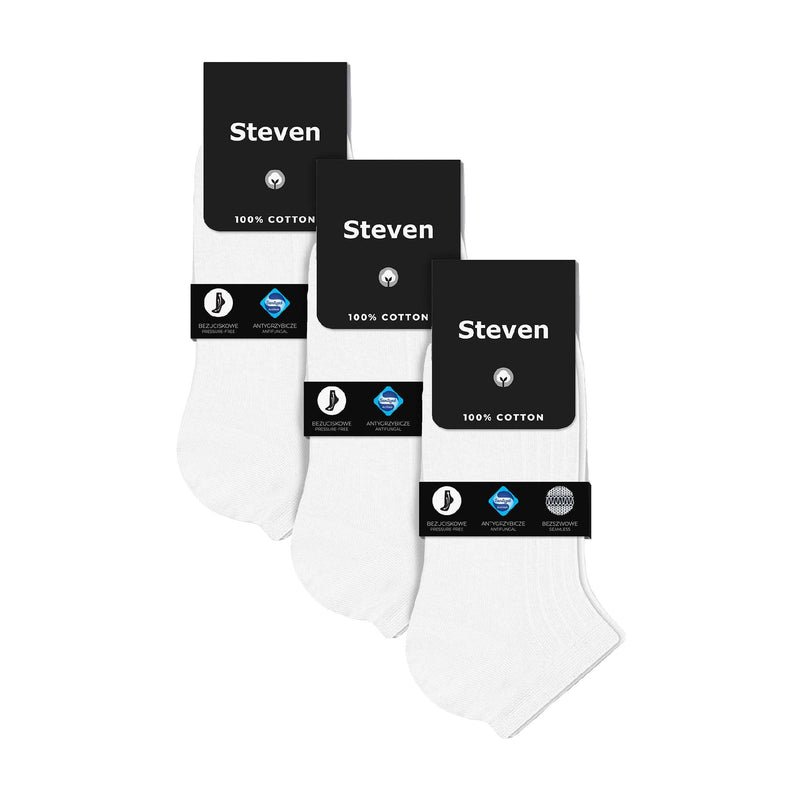 3 Pack Mens 100% Ankle Cotton Socks (2 Sizes)