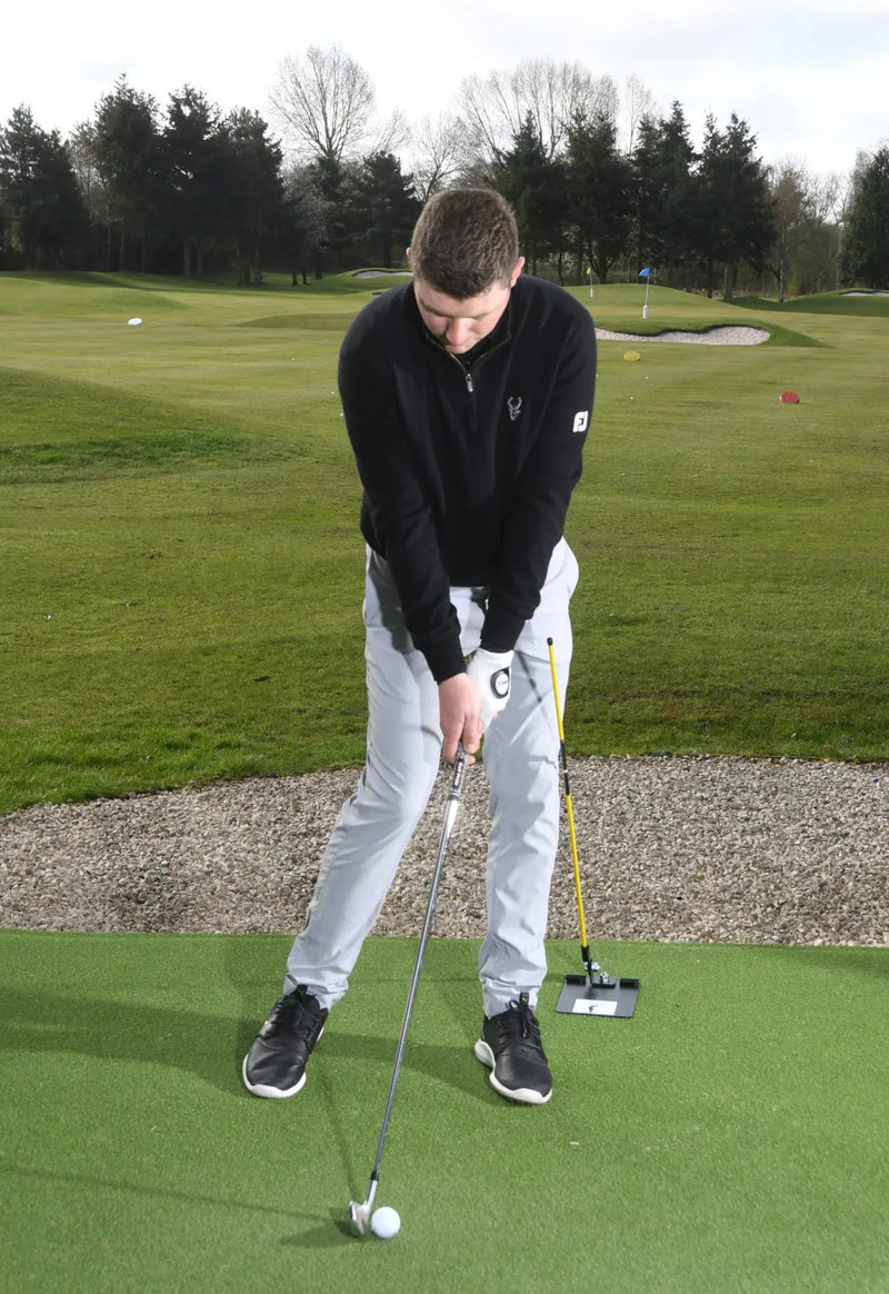 The Swing Plate® Golf Swing Trainer with Alignment Stick