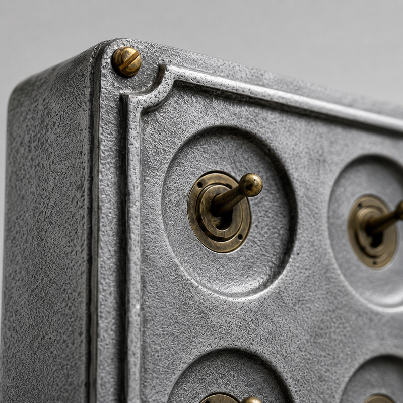 4 Gang 2 Way Solid Cast Metal Surface Mounting Conduit Light Switch Industrial