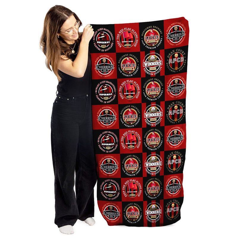 Bournemouth - Football Legends - Microfibre Beach Towel - 150cm x 75cm