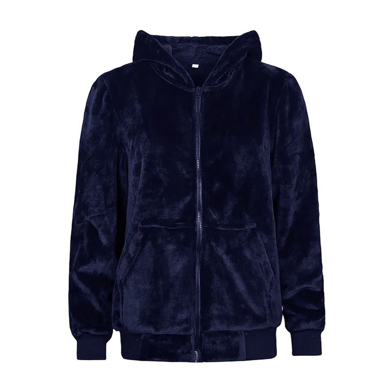 Mens Zipped Soft Warm Fleece Jumper for Winter