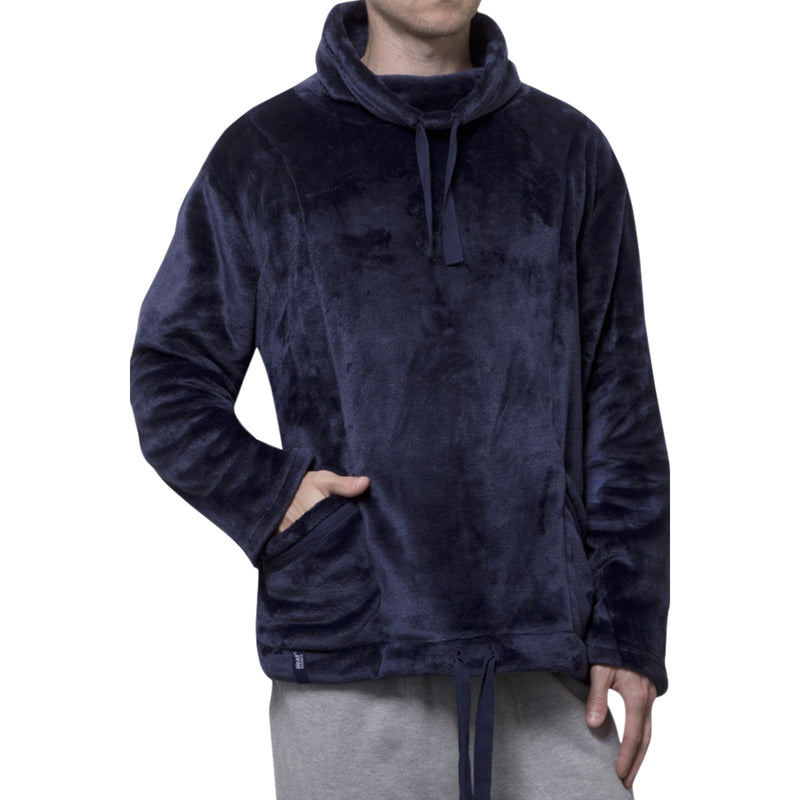 Mens Thermal Fleece Snugover Jumper with Front Pockets