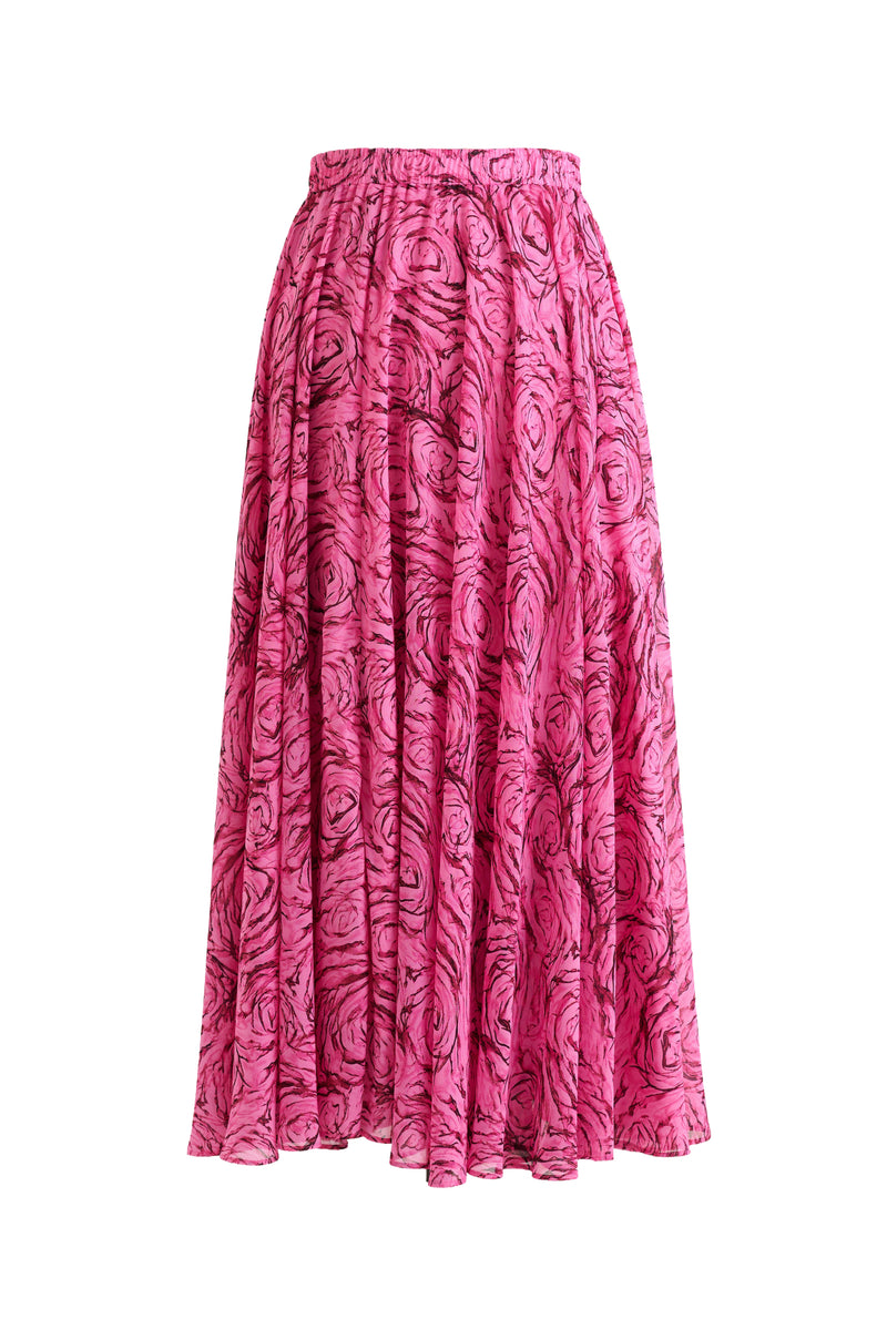 Agatha Rosechild Full Circle Midi Skirt – Pink