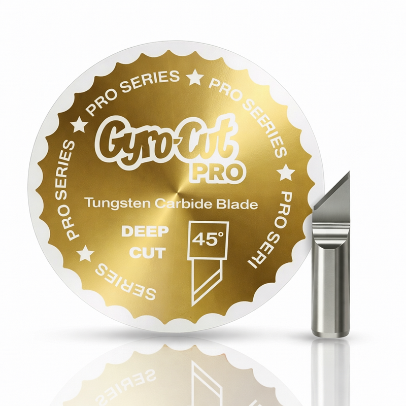 Gyro-Cut® PRO MEGA BUNDLE SET Including 3 Blades, Sticky Mat Adhesive glue and A4 cutting Mat - Standard, Medium and Deep Cut Blades