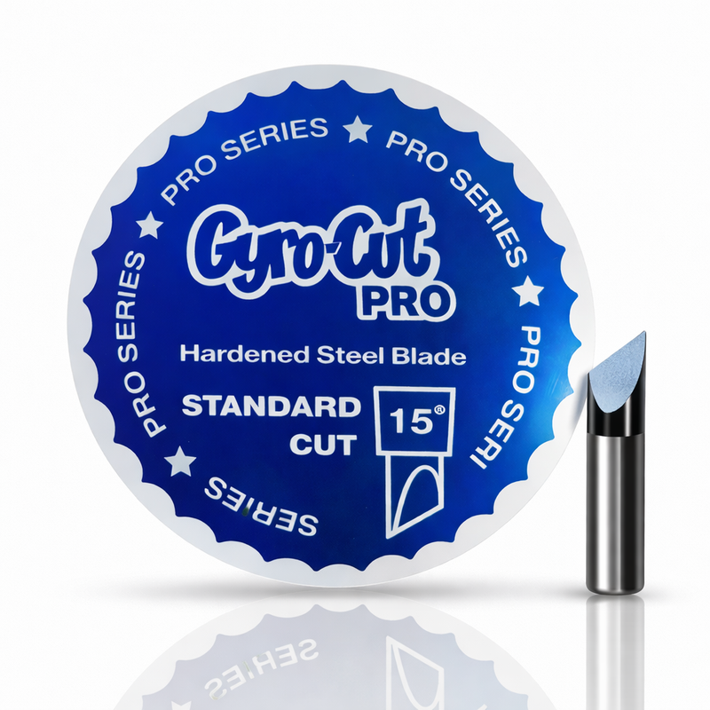 Gyro-Cut® PRO MEGA BUNDLE SET Including 3 Blades, Sticky Mat Adhesive glue and A4 cutting Mat - Standard, Medium and Deep Cut Blades
