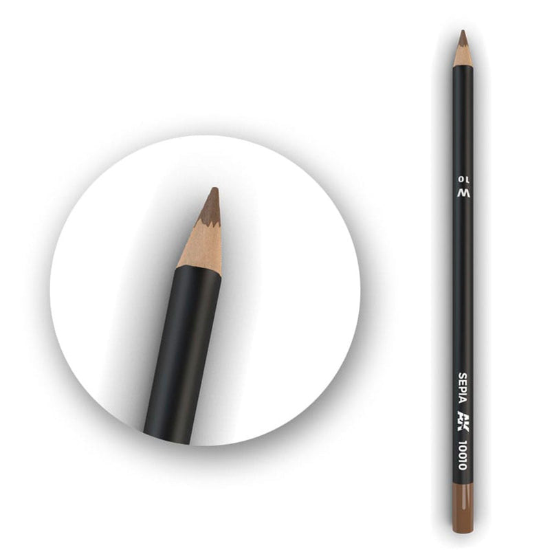 AK Interactive Watercolor Pencil Sepia AK10010