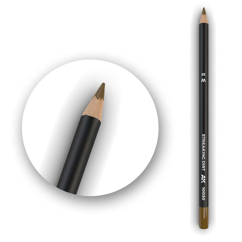 AK Interactive Watercolor Pencil Streaking Dirt AK10030