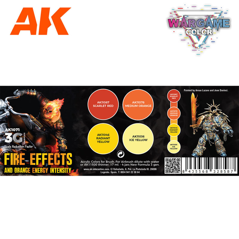 AK Interactive Wargame Color Set: Fire Effects (AK1071)