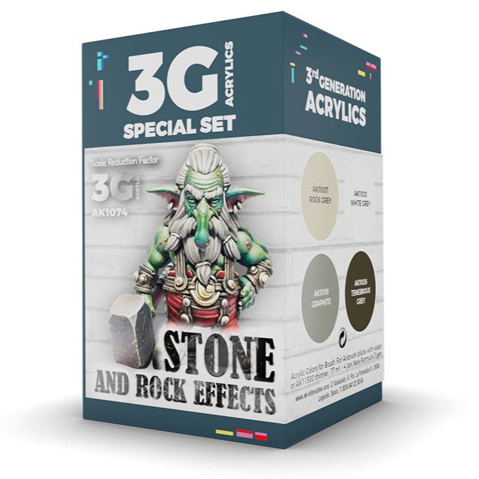 AK Interactive Wargame Color Set: Stone and Rock Effects (AK1074)