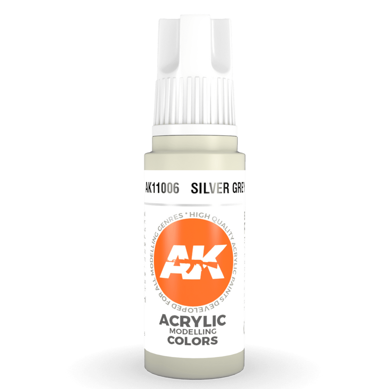 AK Interactive 3rd Gen Acrylic - Silver Grey 17ml AK11006