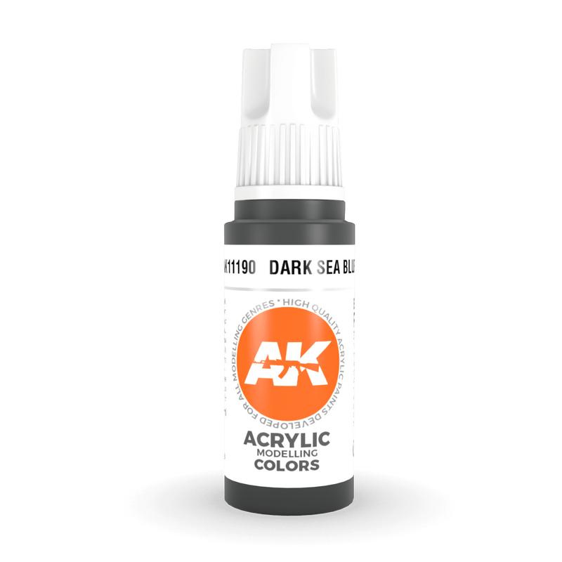 AK Interactive 3rd Gen Acrylic - Dark Sea Blue 17ml AK11190