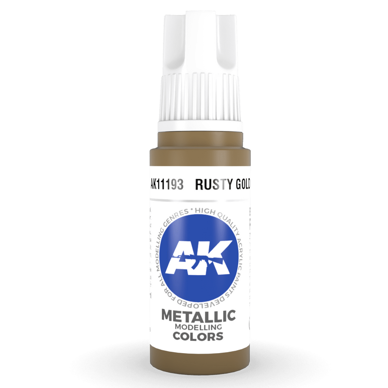 AK Interactive 3rd Gen Acrylic - Rusty Gold 17ml AK11193
