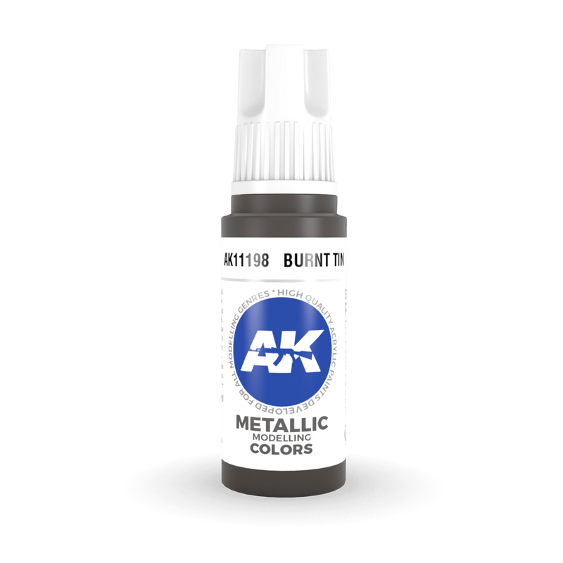AK Interactive 3rd Gen Acrylic - Burnt Tin 17ml AK11198