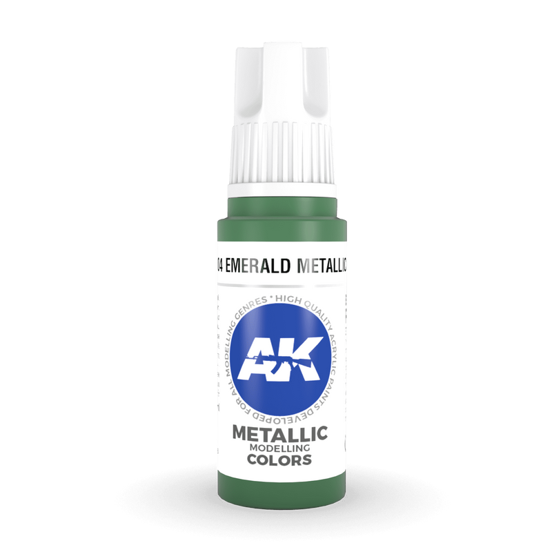AK Interactive 3rd Gen Acrylic - Emerald Metallic Green 17ml AK11204