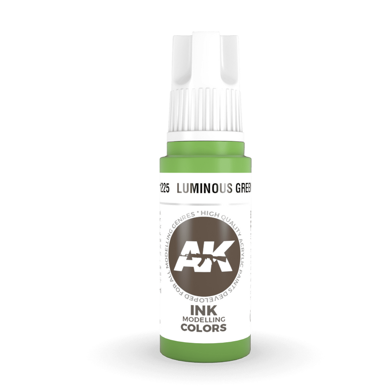 AK Interactive 3rd Gen Acrylic - Luminous Green INK 17ml AK11225