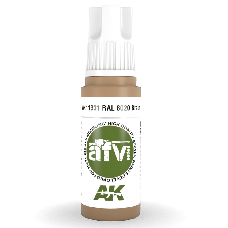 AK Interactive 3rd Gen Acrylic - RAL 8020 Braun 17ml AK11331
