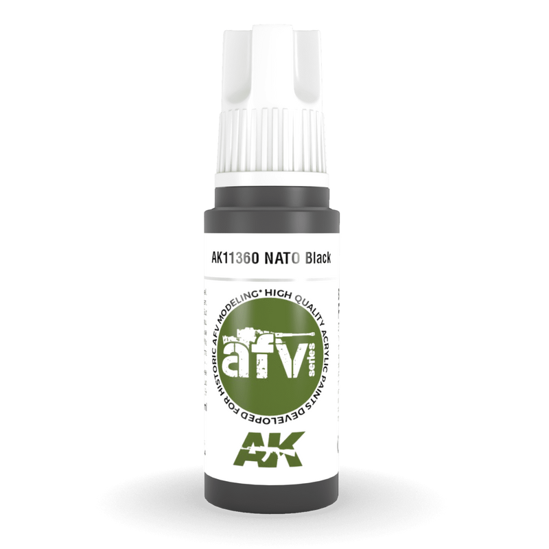 AK Interactive 3rd Gen Acrylic - NATO Black 17ml AK11360
