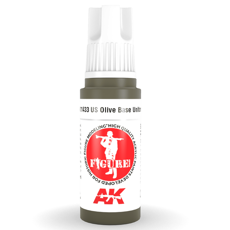 AK Interactive 3rd Gen Acrylic - US Olive Base Uniform 17ml AK11433