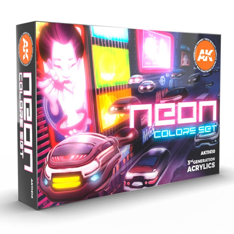 AK Interactive 3rd Gen Acrylic Neon Colors Set AK11610
