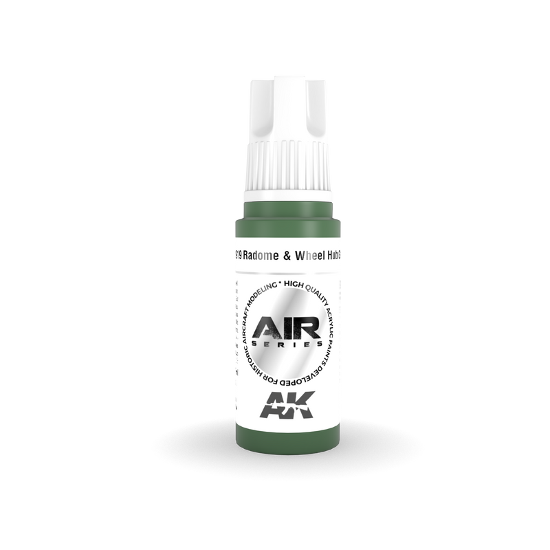 AK Interactive 3rd Gen Acrylic Radome & Wheel Hub Green AK11919
