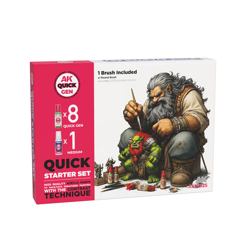 AK Interactive Quick Gen - Quick Starter Set & Brush AK17525