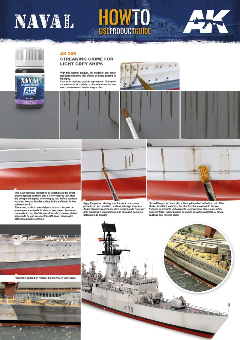 AK Interactive - StreAKing Grime For Light Grey Ships