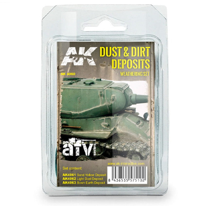 AK Interactive Dust & Dirt Deposits Weathering Set