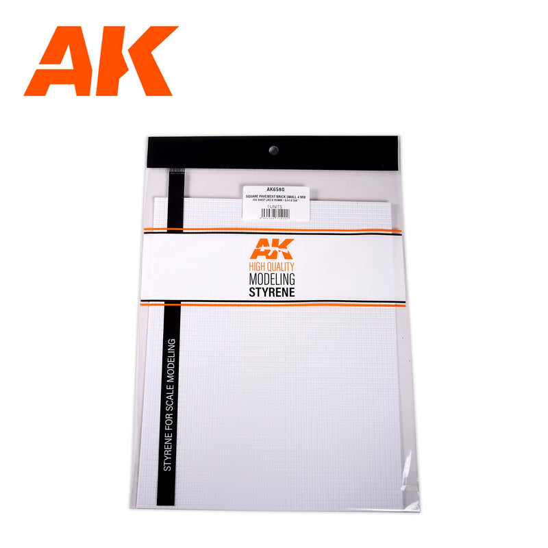 AK Interactive - Square Pavement Brick Small 4mm/156 Sheet 245x195