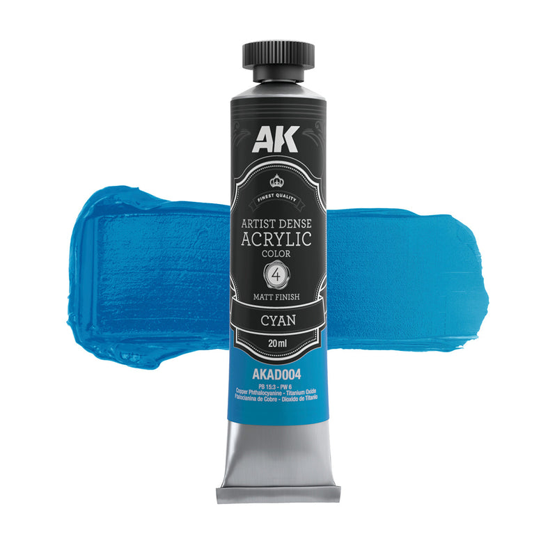 AK Interactive Dense Acrylic Primary & Secondary Set (6 tubes 20ml)
